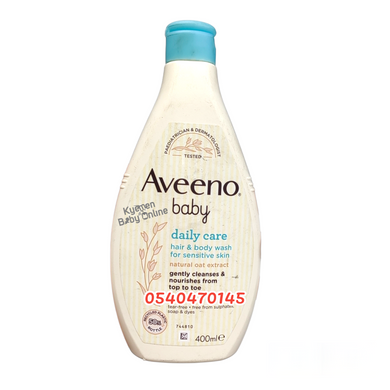 Aveeno Baby Daily Care (Hair And Body Wash For Sensitive Skin) 400ml - Kyemen Baby Online