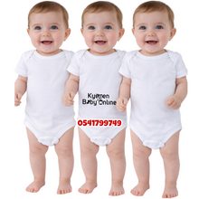 Load image into Gallery viewer, Baby Bodysuit (Bebe Favour All White)(Short Sleeves)3pcs - Kyemen Baby Online
