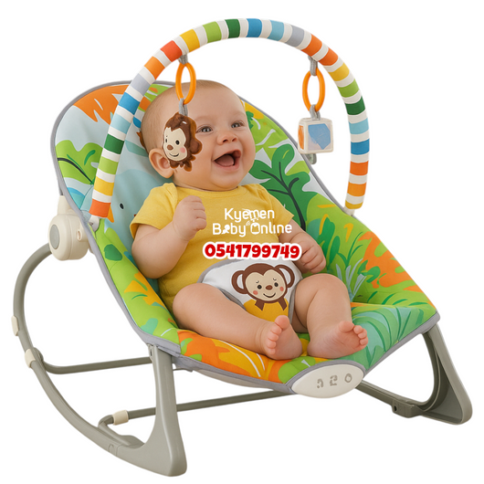 Baby Rocker (CocoBebe Jungle Joy 2-In-1 Rocker & Seat With Vibration And Music) 50009