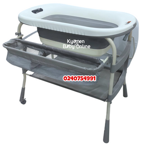 Baby Standing Bath Tub And Changer With Foldable Bucket And Pail