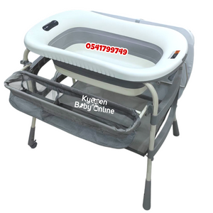 Baby Standing Bath Tub And Changer With Foldable Bucket And Pail