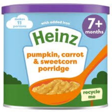 Heinz Pumpkin, Carrot And Sweetcorn Porridge 7m+ - Kyemen Baby Online