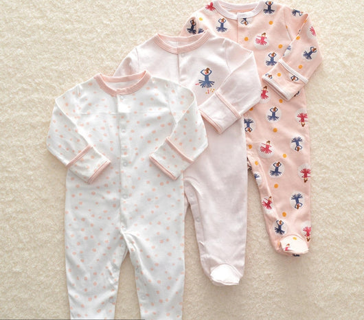 Baby Sleep Suit / Sleep Wear / Overall (Mamas &Papas, 0-6m) 3pcs - Kyemen Baby Online