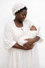 Load image into Gallery viewer, Breastfeeding Nightwear With Inner, Bonnets, Hat And Cotsheet (Bebe And Mama Cherry) - Kyemen Baby Online
