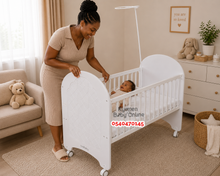 Load image into Gallery viewer, Baby Cot (Cool Baby Wooden Cot) KDD-B2051 Baby Bed / Baby Crib - White
