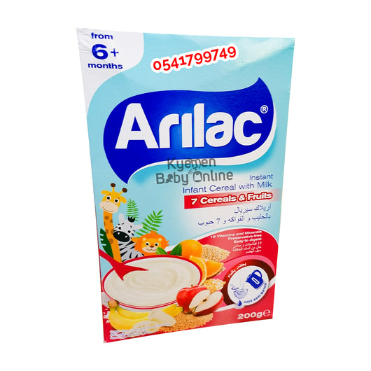 Arilac Infant Cereal with Milk 7 Cereals & Fruits (200g) 6m+ - Kyemen Baby Online