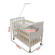 Load image into Gallery viewer, 2 In 1 Baby Wooden Cot With Drawer (AY 659) Baby Bed / Baby Crib - White
