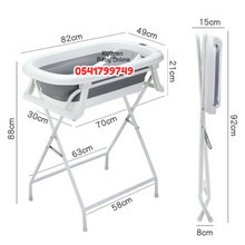 Load image into Gallery viewer, Baby Foldable Bath Tub Set With Stand - Kyemen Baby Online
