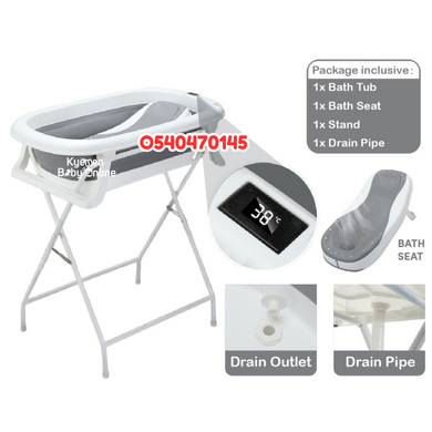 Baby Foldable Bath Tub Set With Stand - Kyemen Baby Online