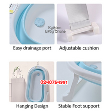 Load image into Gallery viewer, Baby Foldable Bath Tub With Thermometer - Kyemen Baby Online
