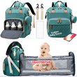 Load image into Gallery viewer, Diaper Bag And Bed (Backpack Sunshine With Design)
