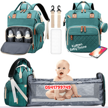 Load image into Gallery viewer, Diaper Bag And Bed (Backpack Sunshine With Design) - Kyemen Baby Online
