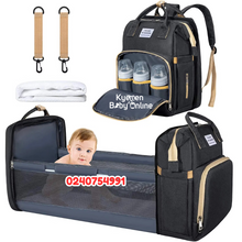 Load image into Gallery viewer, Diaper Bag And Bed (Backpack Sunshine) - Kyemen Baby Online
