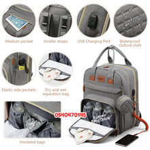 Load image into Gallery viewer, Diaper Bag And Bed (Backpack Sunshine With Design) - Kyemen Baby Online
