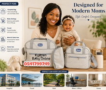 Load image into Gallery viewer, 4 In 1 Diaper Bag (Chicco Leather) Grey
