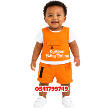 Load image into Gallery viewer, Baby Boy Top And Down (New Design) Orange

