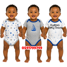 Load image into Gallery viewer, Baby Boy Bodysuit (3pcs) 12M Sail Away

