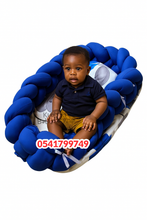 Load image into Gallery viewer, Baby Bed (Baby Lounger / Portable Infant Co Sleeper Bassinet With Spiral Bumper / Baby Nest) - Kyemen Baby Online
