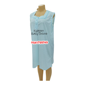 Breastfeeding Night Gown / Nighty With Coat (Yimiasha Love) Blue - Kyemen Baby Online