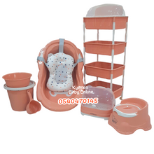 Load image into Gallery viewer, Baby Bath Set (With Bottle Rack And Item Rack With Cover) - Kyemen Baby Online
