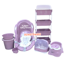 Load image into Gallery viewer, Baby Bath Set (With Bottle Rack And Item Rack With Cover) - Kyemen Baby Online
