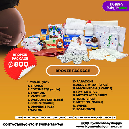 18 - Items Hospital Delivery List Package For Mother And Baby In Ghana (Bronze)