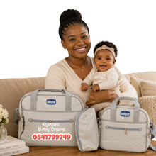Load image into Gallery viewer, 4 In 1 Diaper Bag (Chicco Leather) Grey
