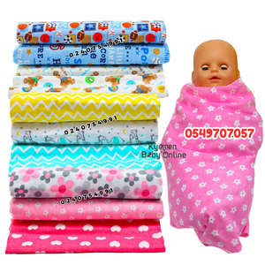 6 In 1 Coloured Cot Sheet / Receiving Blanket (Carter's Flower)