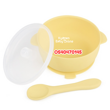 Load image into Gallery viewer, Baby Silicone Suction Bowl With Spoon And Lid (Dr.Annie's) - Kyemen Baby Online
