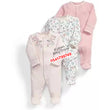 Load image into Gallery viewer, Baby Sleep Suit / Sleep Wear / Overall (Mamas And Papas 3pcs) 6-9 Months.
