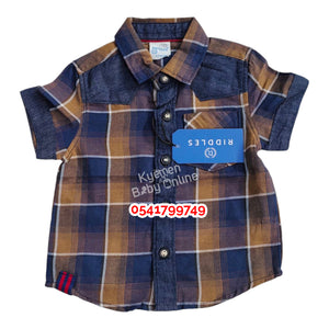 Baby Boy Short Sleeves Shirt (Multicolored Riddles)