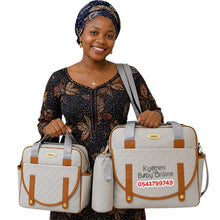 Load image into Gallery viewer, 3 In 1 Diaper Bag (Chicco Lines) Grey - Kyemen Baby Online
