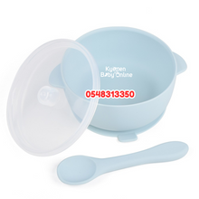 Load image into Gallery viewer, Baby Silicone Suction Bowl With Spoon And Lid (Dr.Annie's) - Kyemen Baby Online
