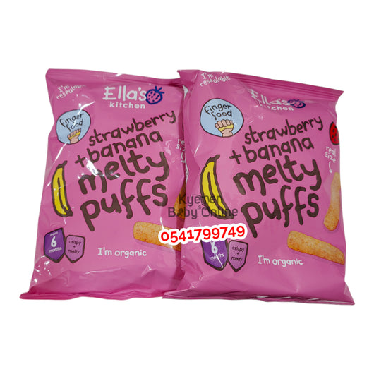 Ella's Kitchen Melty Puffs (Strawberry And Banana) 2pcs 6m+