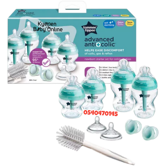 Baby Bottle Set (Tommee Tippee  Advanced Anti Colic Newborn Starter Set) 9pcs