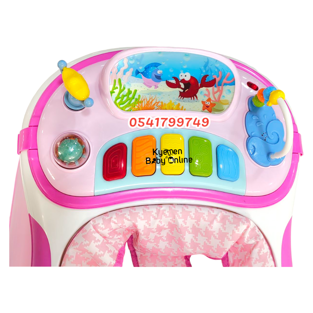 Baby walker with feeding tray sales
