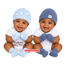 Load image into Gallery viewer, Baby Boy 2Pcs Hat With 2Pairs Of Mittens (0-6Months) Panda
