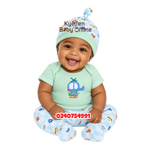 Load image into Gallery viewer, Baby Boy BodySuit With Pant and Hat (Co-Pilot)
