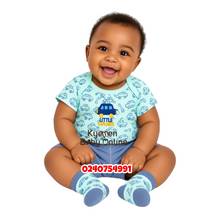 Load image into Gallery viewer, Baby Boy Bodysuit with Shorts and Socks (Daddy's little)
