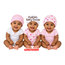 Load image into Gallery viewer, Baby Girl Newborn Hat 3pcs (0-3Months) Strawberry
