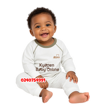 Load image into Gallery viewer, Baby Pant With Long Sleeves Top (Pyjamas) Ash With Green
