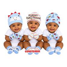 Load image into Gallery viewer, Baby Boy 3Pcs Of Hat, 3pcs of Mittens and 3Pcs of Socks (0-6Months) A
