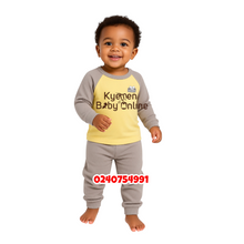 Load image into Gallery viewer, Baby Pant With Long Sleeves Top (Pyjamas) Mustard
