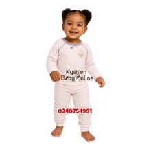 Load image into Gallery viewer, Baby Pant With Long Sleeves Top (Pyjamas) Baby Pink
