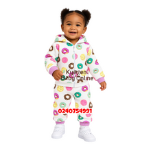 Load image into Gallery viewer, Wholesale - Baby Pant With Hooded Cardigan (Donuts) - Kyemen Baby Online
