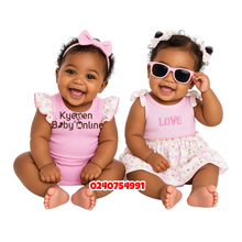 Load image into Gallery viewer, Baby Girl 2Pcs Bodysuits With  Glasses B
