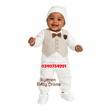 Load image into Gallery viewer, Baby Boy Christening Top And Down (Petite Ponpon) 0-5Months (A)
