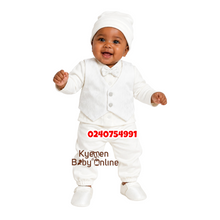 Load image into Gallery viewer, Baby Boy Christening Top And Down (Petite Ponpon) 0-5Months (D)
