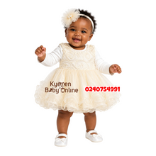 Load image into Gallery viewer, Baby Girl Christening Dress (Petite Ponpon Baby)D
