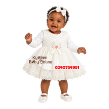 Load image into Gallery viewer, Baby Girl Christening Dress (Petite Ponpon Baby)B
